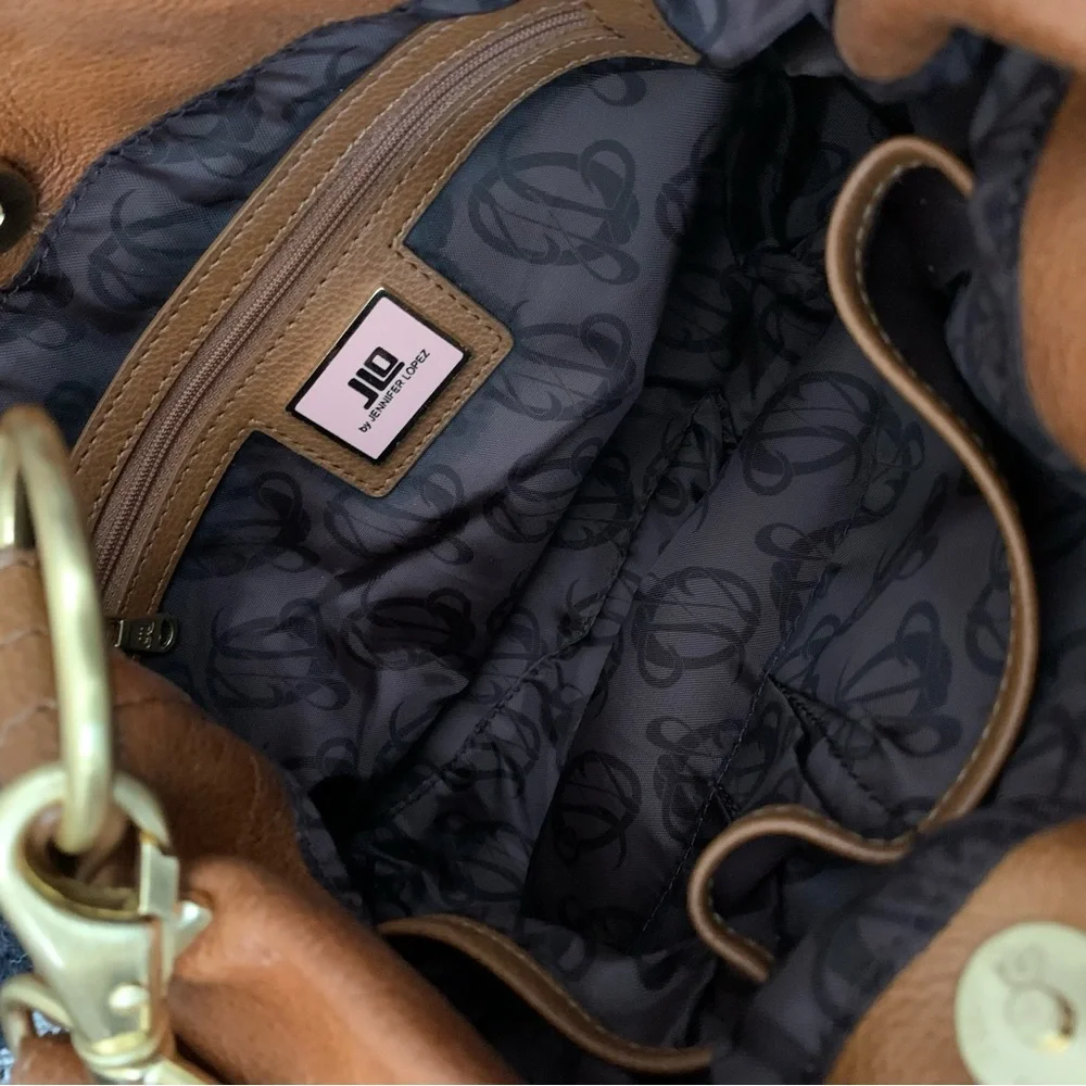 J LO | LEATHER BAG | CAMEL | MATTE GOLD HARDWARE | NWT - Picture 12 of 12